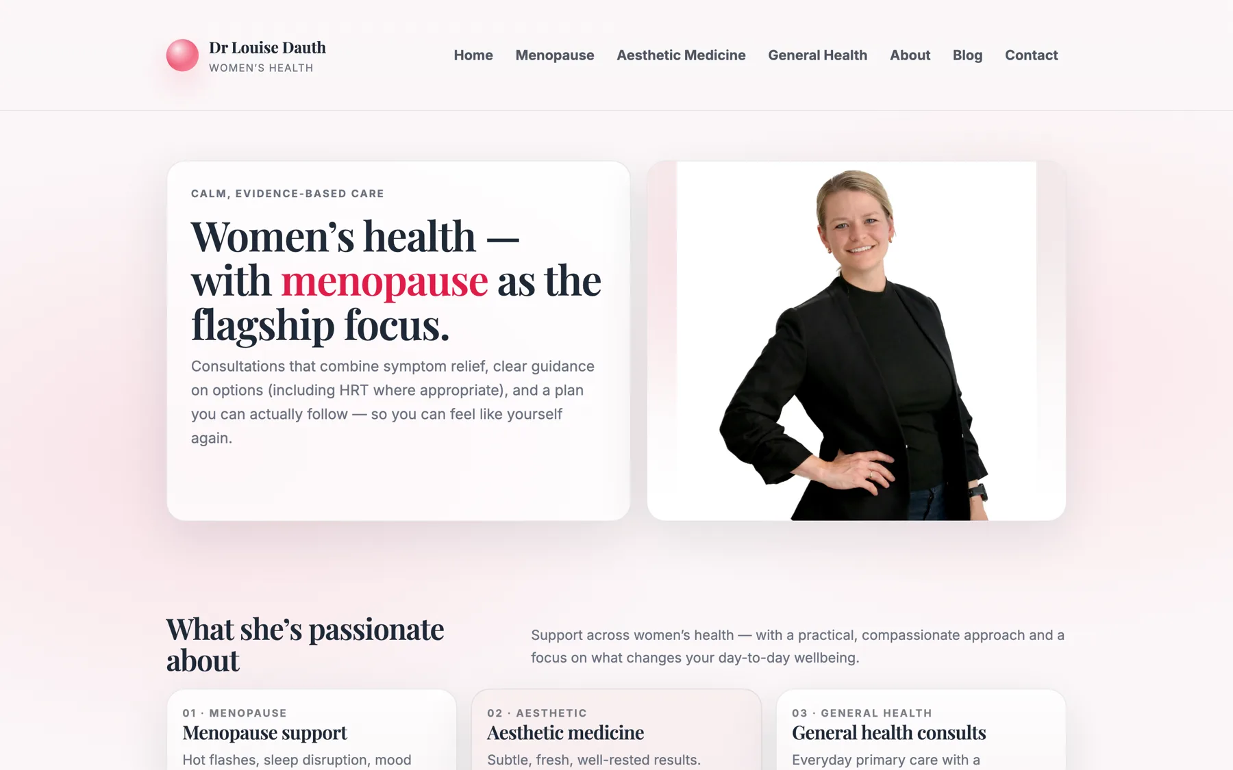Dr Louise Dauth website