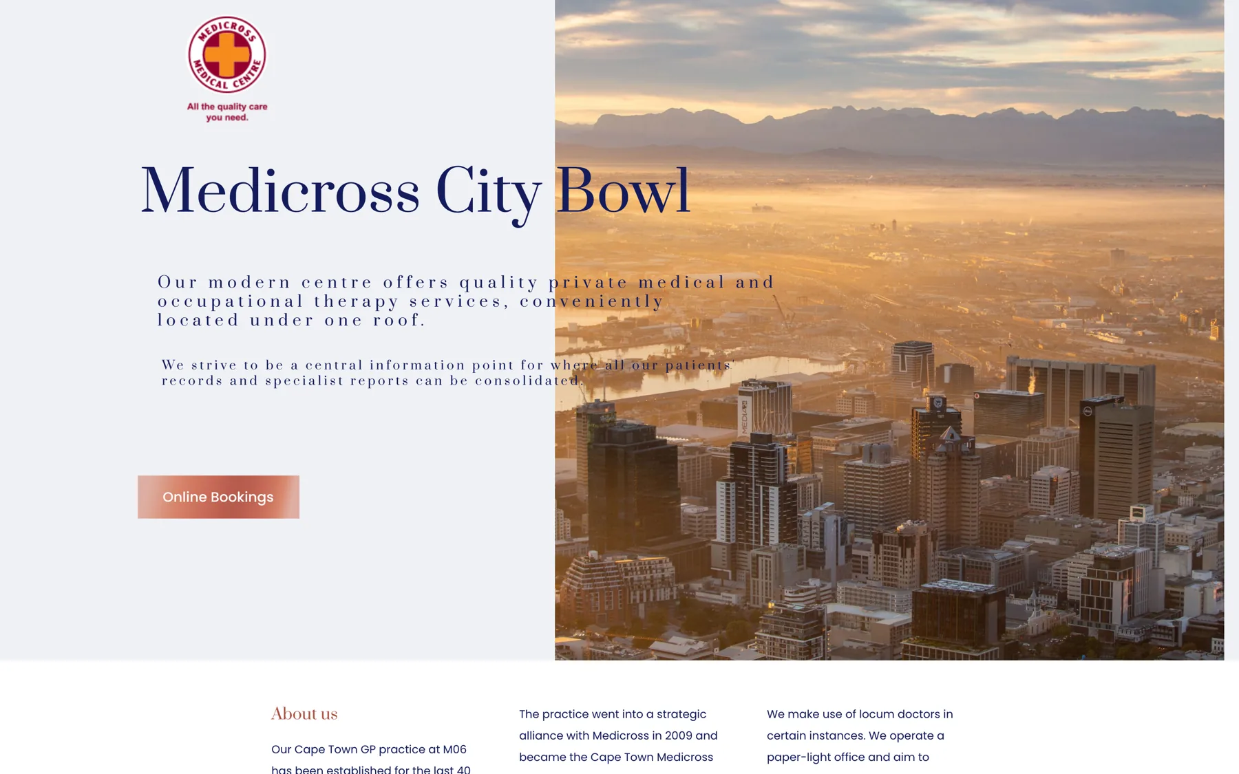 Medicross Cape Town website